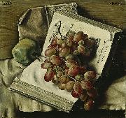 Francis Barraud Nature morte aux raisins USA oil painting artist